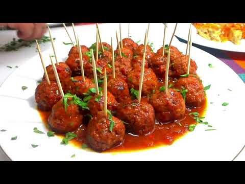 Deliciosas Tapas Espa&ntilde;olas: Alb&oacute;ndigas en Salsa